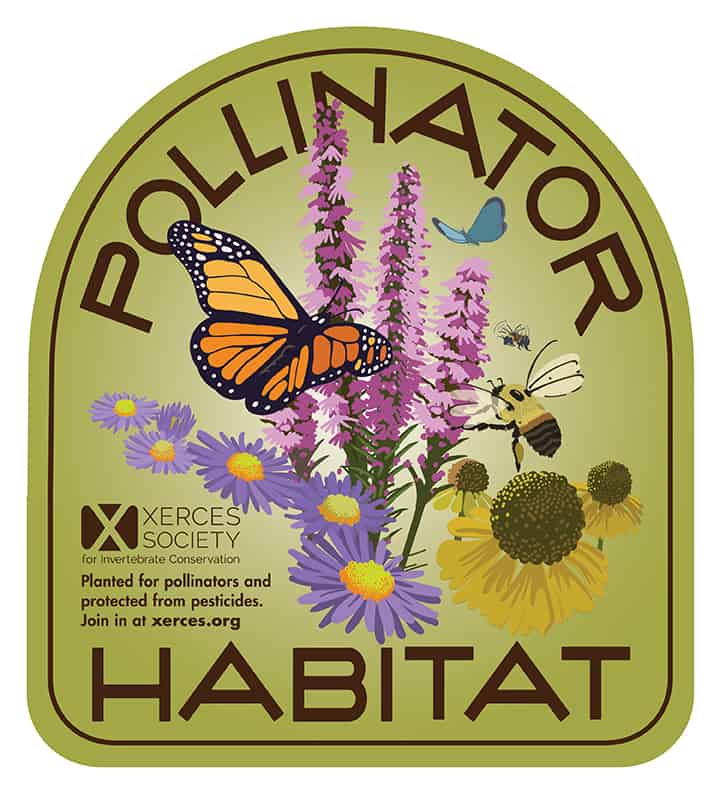 Xerces Society pollinator habitat sign
