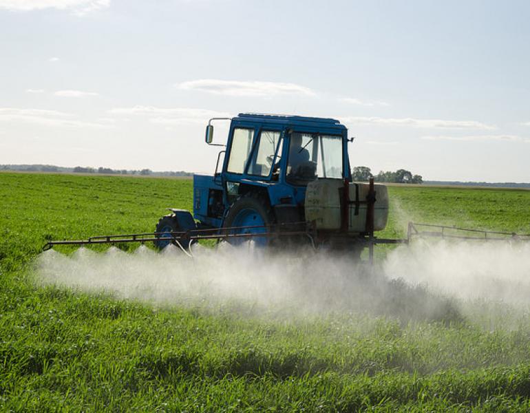 pesticide application tractor