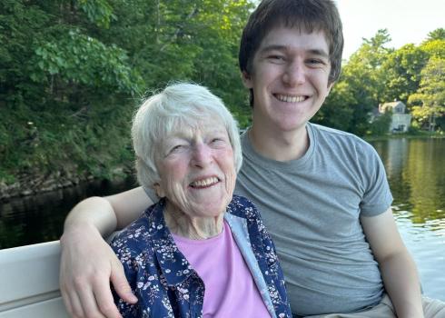 Carol Knapp with grandson Andrew Gioannetti